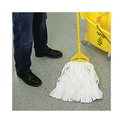 Boardwalk Mop Head, Looped, Enviro Clean With Tailband, Medium, White, 12/Carton (BWK8002)