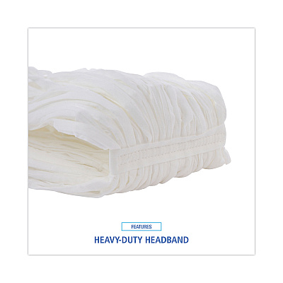 Boardwalk Mop Head, Looped, Enviro Clean With Tailband, Medium, White, 12/Carton (BWK8002)