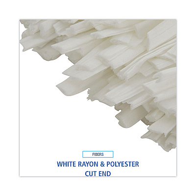 Boardwalk Nonwoven Cut End Edge Mop, Rayon/Polyester, #24, White, 12/Carton (BWKBW2024)
