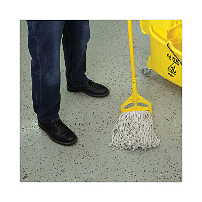 Boardwalk Mop Head, Cotton, Cut-End, White, 4-Ply, #16 Band, 12/Carton (BWKCM02016S)