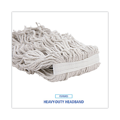 Boardwalk Cotton Mop Head, Cut-End, #32, White, 12/Carton (BWKCM02032S)