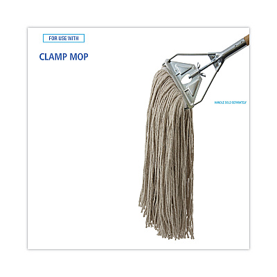 Boardwalk Mop Head, Cotton, Cut-End, White, 4-Ply, 32oz, 12/Carton (BWKCM20032)