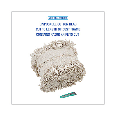 Boardwalk Flash Forty Disposable Dustmop, Cotton, 5", Natural (BWKFF40)