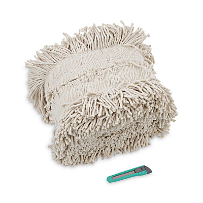 Boardwalk Flash Forty Disposable Dustmop, Cotton, 5", Natural (BWKFF40)
