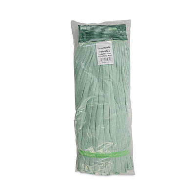 Boardwalk Microfiber Looped-End Wet Mop Head, Large, Green, 12/Carton (BWKMWTLGCT)