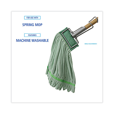 Boardwalk Microfiber Looped-End Wet Mop Head, Medium, Green (BWKMWTMG)
