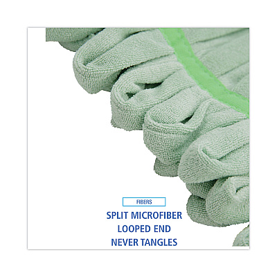 Boardwalk Microfiber Looped-End Wet Mop Head, Medium, Green (BWKMWTMG)