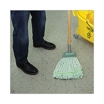 Boardwalk Microfiber Looped-End Wet Mop Head, Medium, Green (BWKMWTMG)