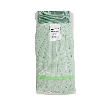 Boardwalk Microfiber Looped-End Wet Mop Heads, Medium, Green, 12/Carton (BWKMWTMGCT)