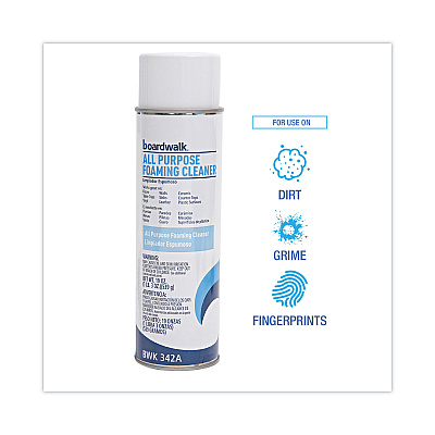 Boardwalk All-Purpose Foaming Cleaner w/Ammonia, 19 oz Aerosol Spray, 12/Carton (BWK342ACT)