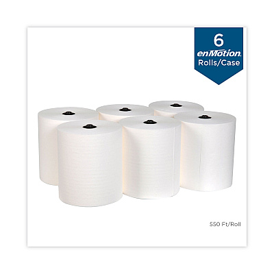 Georgia Pacific Professional enMotion Flex Paper Towel Roll, 1-Ply, White, 8.2" x 550 ft, 6 Rolls/Carton (GPC89720)