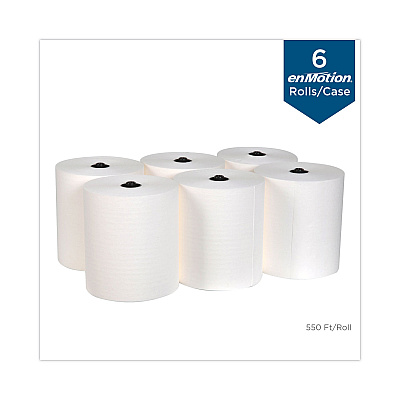 Georgia Pacific Professional enMotion Flex Paper Towel Roll, 1-Ply, 8.2" x 550 ft, White, Recycled Paper, 6 Rolls/Carton (GPC89730)