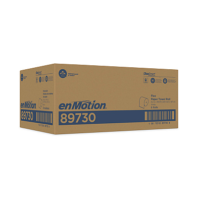 Georgia Pacific Professional enMotion Flex Paper Towel Roll, 1-Ply, 8.2" x 550 ft, White, Recycled Paper, 6 Rolls/Carton (GPC89730)