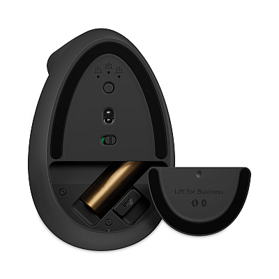 Logitech Lift Vertical Ergonomic Mouse, 2.4 GHz Frequency/32 ft Wireless Range, Left Hand Use, Graphite (LOG910006467)