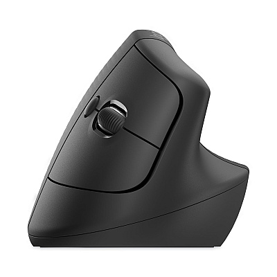 Logitech Lift Vertical Ergonomic Mouse, 2.4 GHz Frequency/32 ft Wireless Range, Right Hand Use, Graphite (LOG910006466)