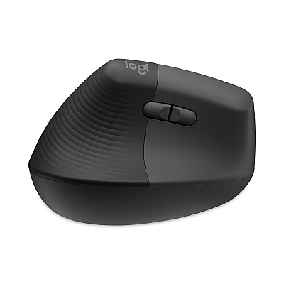 Logitech Lift Vertical Ergonomic Mouse, 2.4 GHz Frequency/32 ft Wireless Range, Left Hand Use, Graphite (LOG910006467)