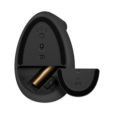 Logitech Lift Vertical Ergonomic Mouse, 2.4 GHz Frequency/32 ft Wireless Range, Right Hand Use, Graphite (LOG910006466)