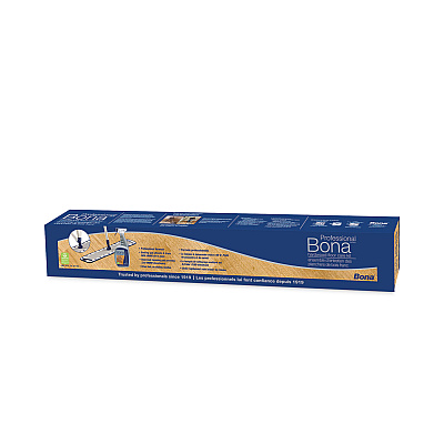 Bona Hardwood Floor Care Kit, 18" Wide Microfiber Head, 72" Silver/Blue Aluminum Handle (BNAWM710013399)