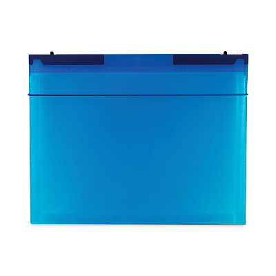 C-Line Expanding File with Hang Tabs, Pre-Printed Index-Tab Inserts, 12 Sections, 1" Capacity, Letter Size, 1/6-Cut Tabs, Blue (CLI58215)