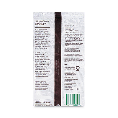 Starbucks Coffee, Pike Place, 2.5oz, 18/Box (SBK11018197)