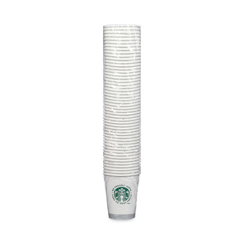 Hot Cups, 12 oz, White with Green Starbucks Logo, 1,000/Carton (11098806)