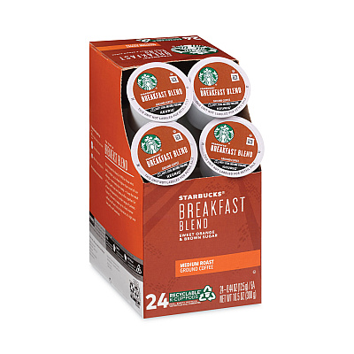 Starbucks Breakfast Blend Coffee K-Cups, 96/Carton (SBK011111157CT)