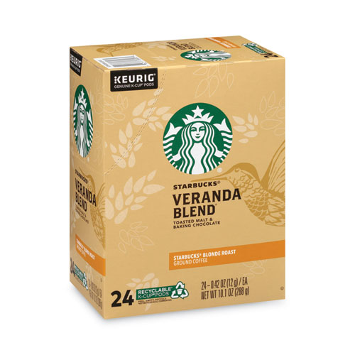 Starbucks Veranda Blend Coffee K-Cups, 24/Box, 4 Box/Carton (011111159CT)