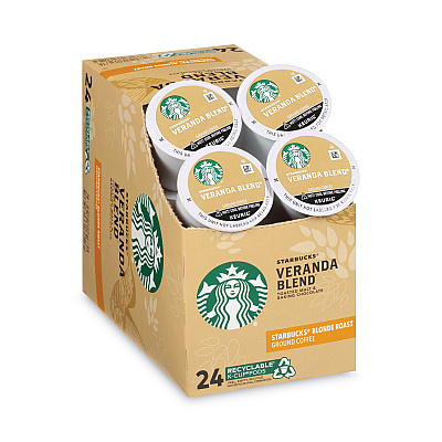 Starbucks Veranda Blend Coffee K-Cups, 24/Box, 4 Box/Carton (SBK011111159CT)