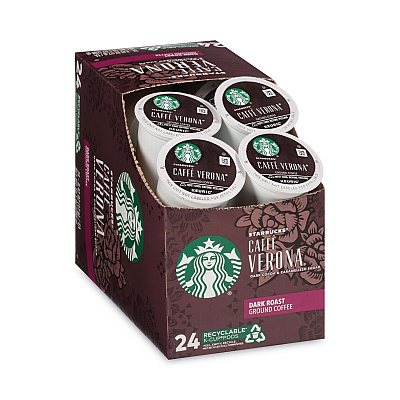Starbucks Caffe Verona Coffee K-Cups Pack, 24/Box (SBK011111160)
