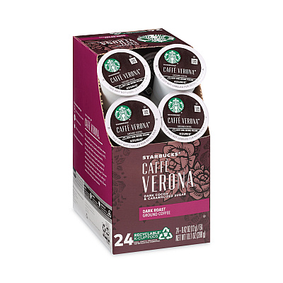 Starbucks Caffe Verona Coffee K-Cups Pack, 24/Box (SBK011111160)