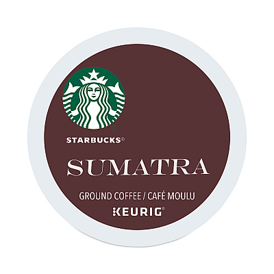 Starbucks Sumatra Coffee K-Cups, Sumatra, 0.4 oz K-Cup, 24/Box (SBK12565254)