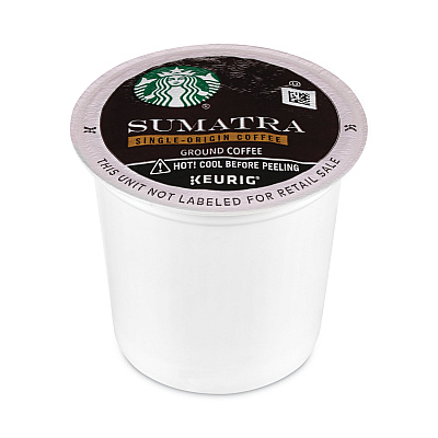 Starbucks Sumatra Coffee K-Cups, Sumatra, 0.4 oz K-Cup, 24/Box (SBK12565254)