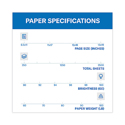 Hammermill Premium Color Copy Cover, 100 Bright, 100 lb Cover Weight, 8.5 x 11, 250 Sheets/Pack, 6 Packs/Carton (HAM120024)
