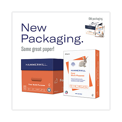 Hammermill Fore Multipurpose Print Paper, 96 Bright, 24 lb Bond Weight, 11 x 17, White, 500/Ream (HAM102848)