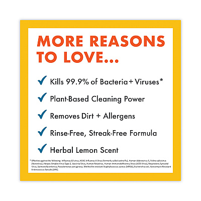 Boulder Clean Disinfectant Cleaner, Lemon Scent, 128 oz Bottle, 4/Carton (BCL003137CT)