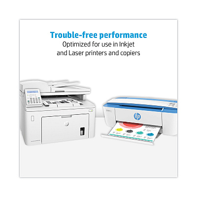 HP CopyandPrint20 Paper, 92 Bright, 20 lb Bond Weight, 8.5 x 11, White, 400 Sheets/Ream, 6 Reams/Carton (HEW200010)