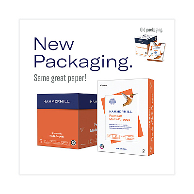 Hammermill Premium Multipurpose Print Paper, 97 Bright, 20 lb Bond Weight, 8.5 x 11, White, 500 Sheets/Ream, 5 Reams/Carton (HAM105910)
