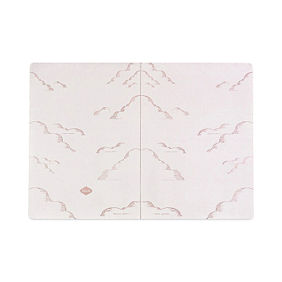 Denik Embossed Canvas Layflat Hardbound Journal, Gold Rise/Shine Artwork, Dotted Rule, Rose-Brown/Cream Cover, (64) 7 x 5 Sheets (DNKCET569D)