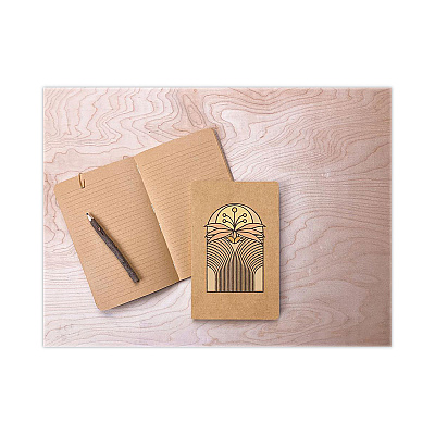Denik Kraft Layflat Softcover Notebook, Desert Bloom Artwork, Medium/College Rule, Desert Sand/Multicolor Cover, (72) 8 x 5 Sheets (DNKKLC1166KL)