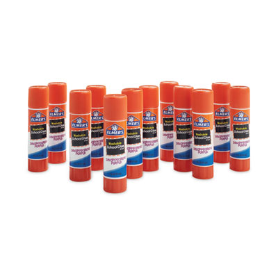 Elmer's Disappearing Purple School Glue Stick, 0.21 oz, Dries Clear, 12/Pack (EPIE1559)