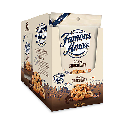 Famous Amos Wonders from the World Cookies, 2 oz Bag, 6/Box (05907)