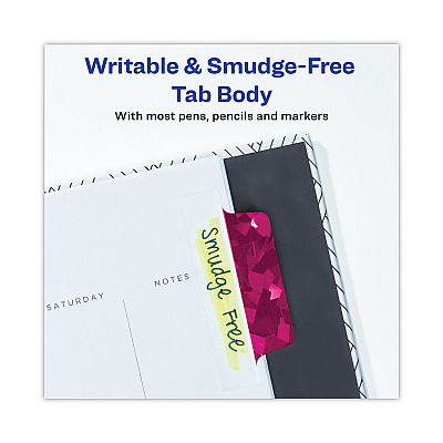 Avery Ultra Tabs Luxe Collection Repositionable Tabs, 1/5-Cut, Assorted Jewel Prism Colors, 2.5" Wide, 16/Pack (AVE74147)