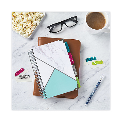 Avery Ultra Tabs Luxe Collection Repositionable Tabs, 1/5-Cut, Assorted Jewel Prism Colors, 2.5" Wide, 16/Pack (AVE74147)