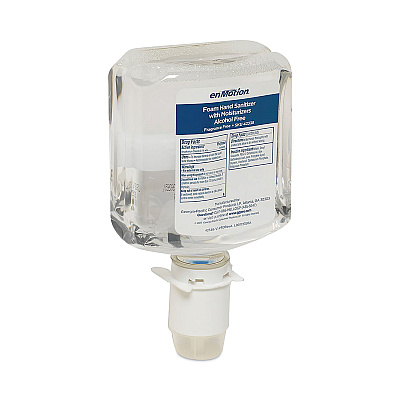 Georgia Pacific Professional enMotion Gen2 Moisturizing Foam Hand Sanitizer Dispenser Refill, 1,000 mL Bottle, Fragrance-Free, 2/Carton (GPC42338)