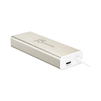 j5create USB-C Hub and 4K HDMI, 3 Ports, Silver (JCRJCH451)