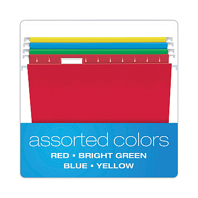 Pendaflex Teacher's Hanging File Folder Combo Kit, Letter Size, Assorted Colors, (25) 1/5-Cut Hanging Folders,(50) 1/3-Cut File Folders (PFX99199)