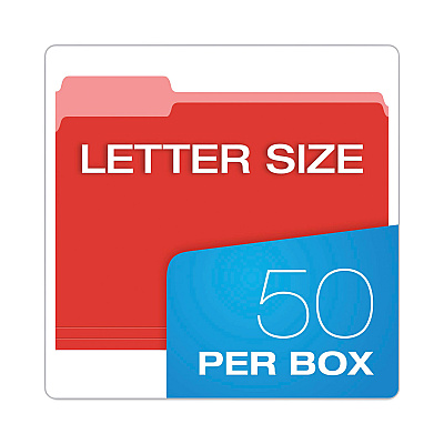 Pendaflex Teacher's Hanging File Folder Combo Kit, Letter Size, Assorted Colors, (25) 1/5-Cut Hanging Folders,(50) 1/3-Cut File Folders (PFX99199)