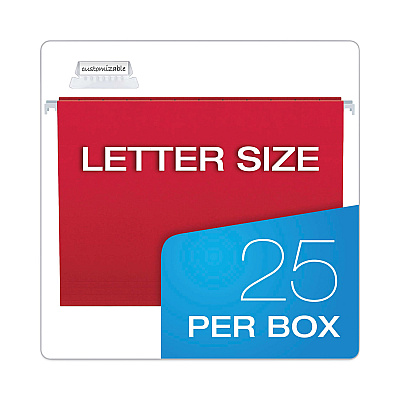 Pendaflex Teacher's Hanging File Folder Combo Kit, Letter Size, Assorted Colors, (25) 1/5-Cut Hanging Folders,(50) 1/3-Cut File Folders (PFX99199)