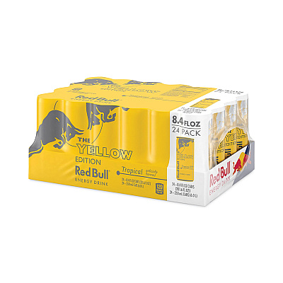 Red Bull The Yellow Edition Tropical Energy Drink, Tropical Punch, 8.4 oz Can, 24/Carton (RDBRBD28162)