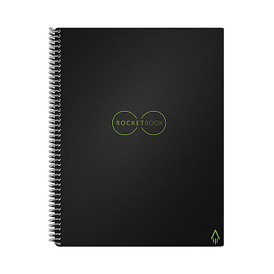 Rocketbook Core Smart Notebook, Medium/College Rule, Black Cover, (16) 11 x 8.5 Sheets (RKBEVR2LRCA)